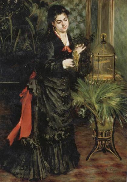 Pierre Renoir Woman with a Parrot(Henriette Darras) China oil painting art